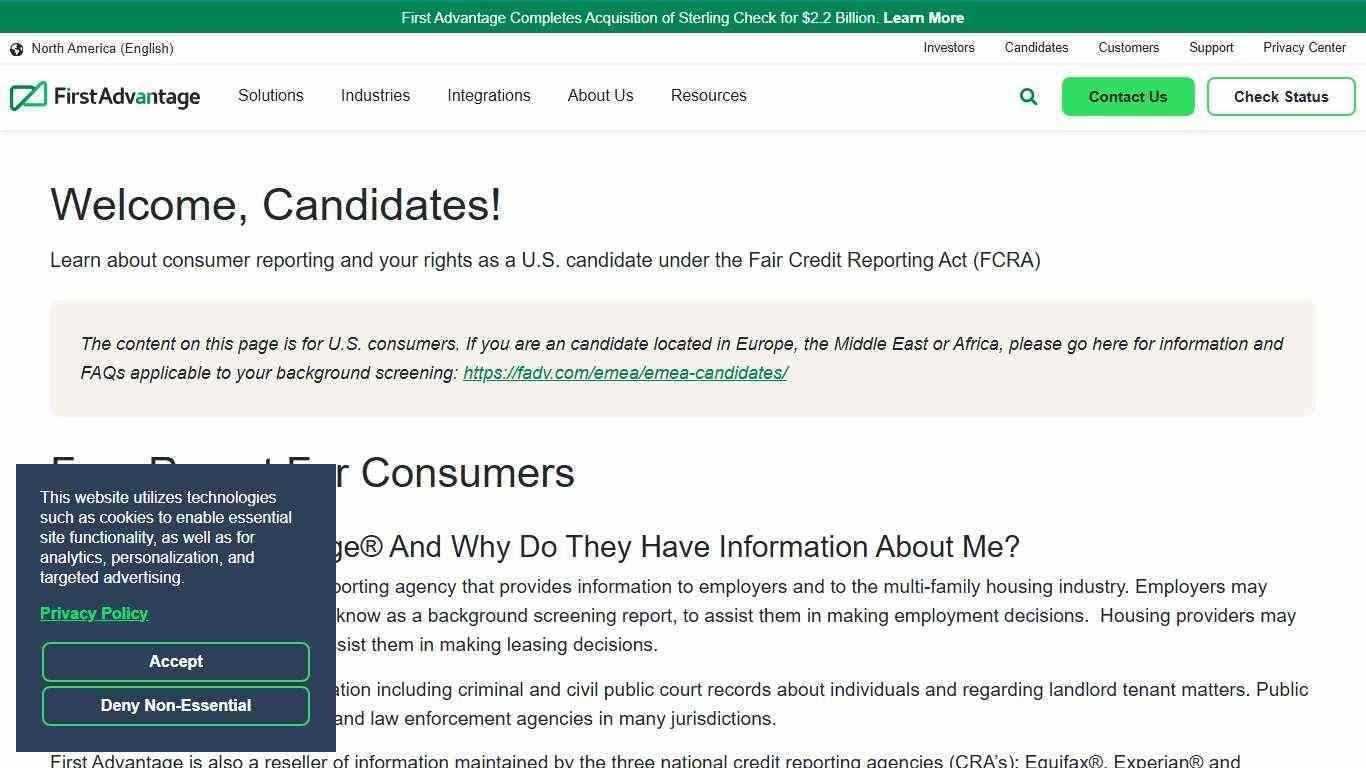 Candidates | First Advantage