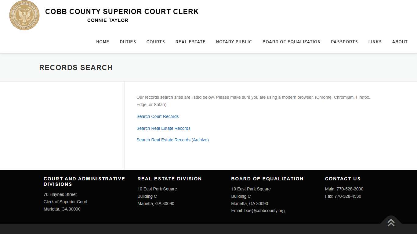 Records Search – Cobb County Superior Court Clerk